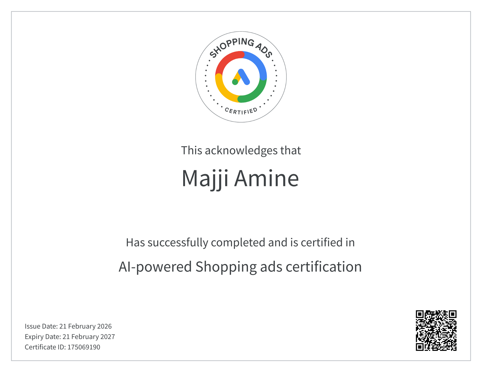 AI-powered Shopping ads certification