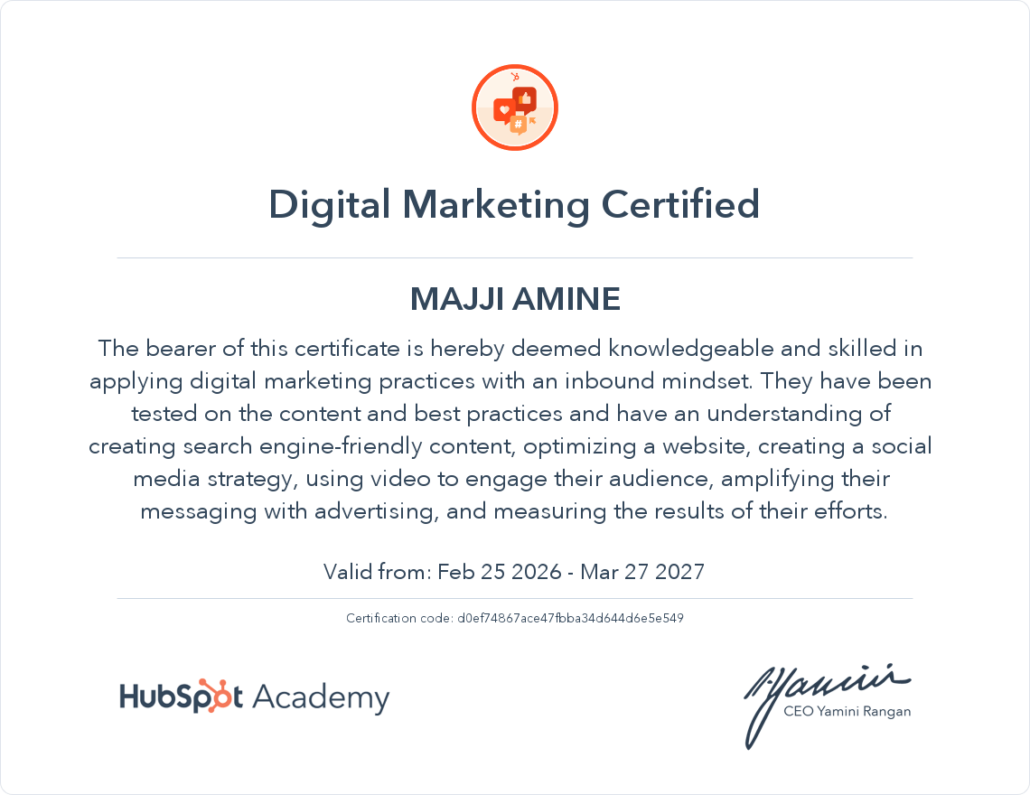 Digital Marketing HubSpot